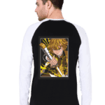 Demon Slayer(Zenitsu Agatsuma) Raglan Full Sleeve T-Shirt - Classic, Comfortable, and Stylish