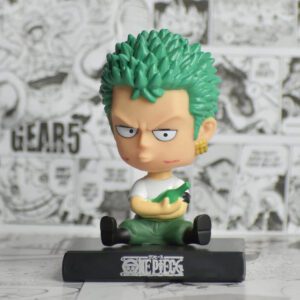 One Piece | Rorono Zoro Anime Bobblehead With Mobile Holder | 13.5 cm